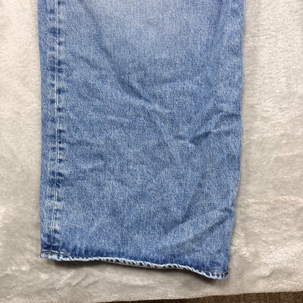 AGOLDE Wide Leg Baggy Jeans Womens 32 Light Blue Organic Cotton High Rise Denim - Picture 8 of 15